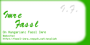 imre fassl business card